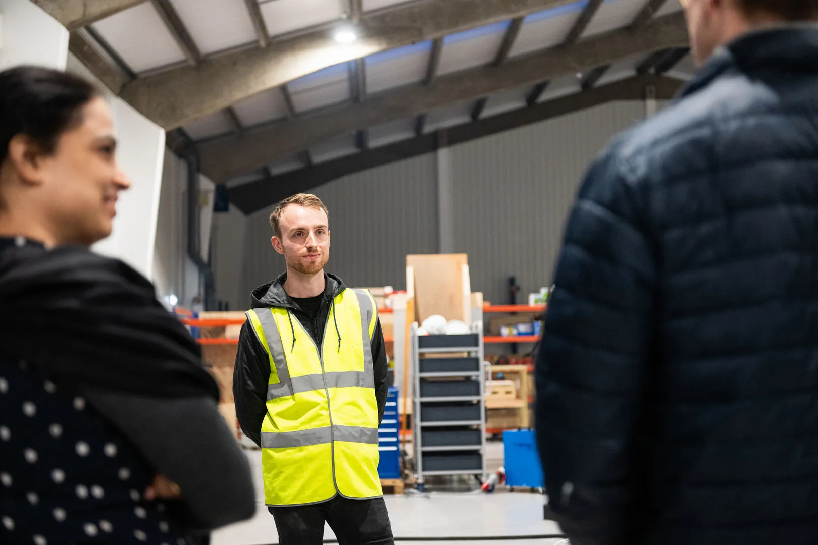 Tom d'Arcy on the factory floor